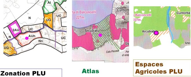 Carte de ER du PADDUC à Olmeto