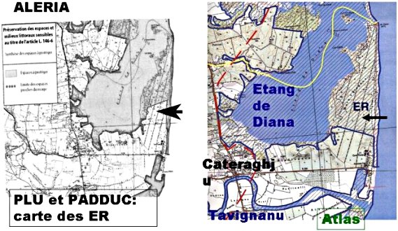 Carte de ER du PADDUC à Aleria