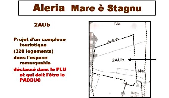 Carte de ER du PADDUC à Aleria