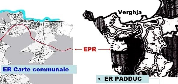 carte du PADDUC de Coti Chjavari