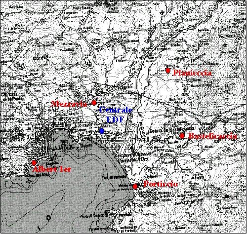 Carte autour du Vazziu