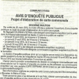 Evisa. Révision de la carte communale. Du lundi 15 avril au jeudi 16 mai 2013