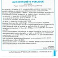 Bilia. Projet d’élaboration de la carte communale. Du 13 novembre au 12 décembre 2013.