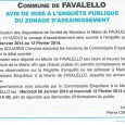 U Favalellu. Zonage d’assainissement. Du 8 janvier au 12 février 2014.