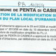 A Panta. Modification du PLU. Le 25 février 2014.  