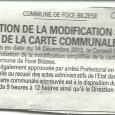 Foci è Bilzesi. Approbation de la carte communale. Le 16 juin 2014.    