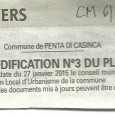 Penta di Casinca. Modification PLU. Le 6 février 2015.