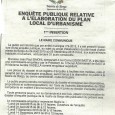 Erbaghjolu. Prescription carte communale. Du 20 juillet au 20 août 2015.