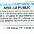 Sant’Antulinu. Révision Carte communale. Du 1 février au 1 mars 2016.