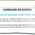 Borgu. Approbation PLU. Le 16 février 2016.