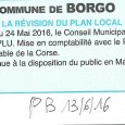 U Borgu. Révision PLU. Le 13 juin 2016.