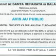 Santa Reparata di Balagna. Modification PLU. Le 3 juillet 2016.